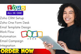 setup zoho crm, automation, pipeline and integrations fast