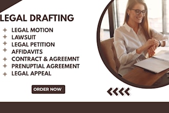 be your lawyer for lawsuits, motions, complaints, and petitions