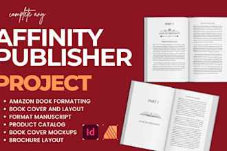 do any affinity publisher project book formatting, brochure and magazine design