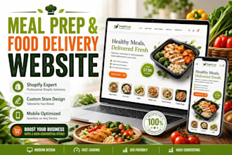 build meal prep shopify store food delivery website meal plan restaurant website