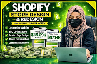 design shopify store for high conversions shopify cro,speed,UX,shopify expert