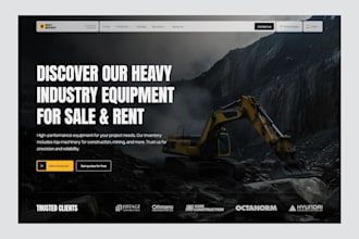 heavy equipment rental SEO website dumpster, truck, construction excavator leads