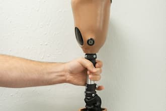 3d model custom transtibial ptb socket below knee prosthetic foot 3d printing