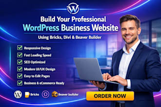 build wordpress business website with brick builder, divi and beaver builder