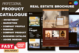 design modern real estate brochure, property listing, realtor marketing brochure