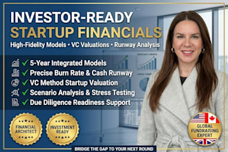 build an investor ready startup financial model and pitch deck valuation