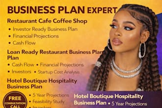 write a professional restaurant business plan financial projections google sheet