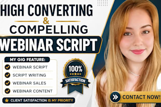 write a perfect webinar script with a webinar presentation and sales funnel copy