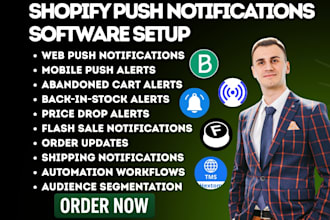 setup shopify push notifications pushowl pushengage firepush hextom pushalert