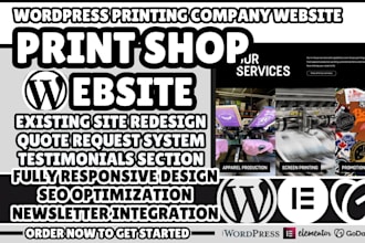print shop website, printing business website, printing company website