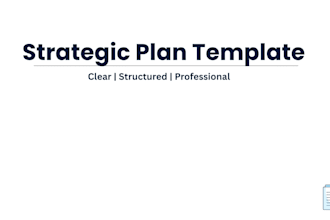 create a professional strategic plan template