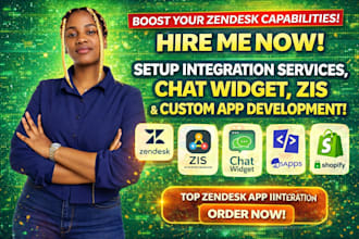 setup zendesk integration services chat widget zis and custom app development