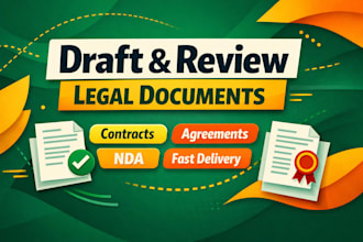 draft or review legal documents and agreements