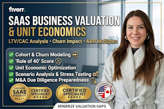 perform a saas business valuation and unit economics financial model