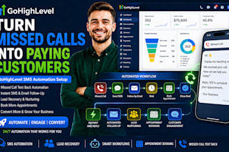 set up gohighlevel missed call text back so you never 4loose lead again