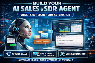 build ai sales agent, ai sdr, ai voice agent with SMS, email and CRM automation