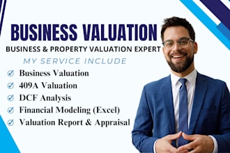 prepare CPA business valuation,409a valuation, dcf analysis and financial report