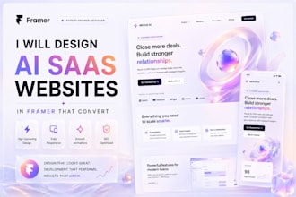 design high converting ai saas websites in framer with animations and SEO