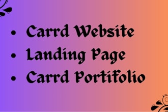 design carrd landing page form page portfolio design