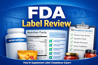 review your food and dietary supplement label for fda compliance