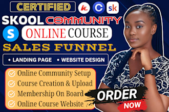 setup skool community online course creation skool community manager learnworlds