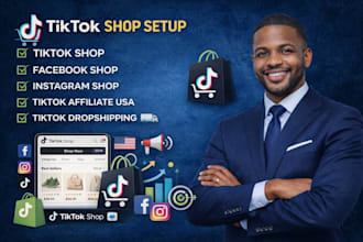 setup USA tiktok shop, tiktok dropshipping and tiktok affiliate marketing store