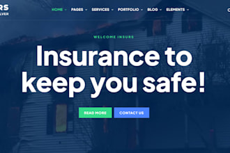 build insurance wordpress website mortgage insurance agency website