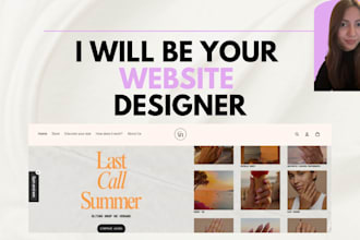 design your website for a nail salon, lash, or beauty studio