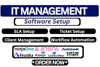 setup msp ninjaone atera autotask kaseyabms connectwise datto hudu accelo halo