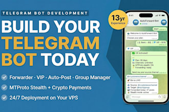 develop a custom advanced telegram bot in python