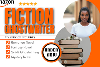 ghostwrite your romantasy and fantasy fiction novel for kindle publishing