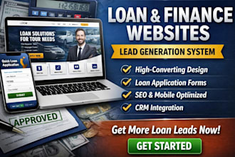design professional loan business loan website mortgage, mca, finance website