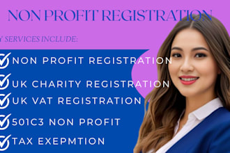 do 501c3 nonprofit registration, UK charity setup, bylaws, and tax exempt