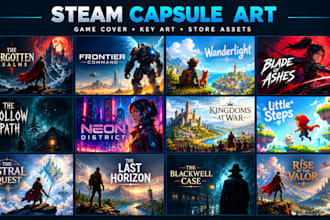 design steam capsule art game art steam artwork game banner game marketing