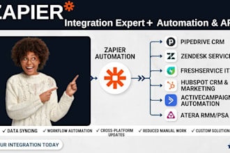 pipedrive zendesk freshservice zapier integration atera hubspot activecampaign