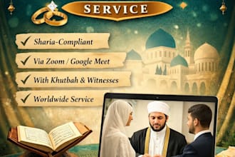 perform online nikah ceremony according to islamic sharia