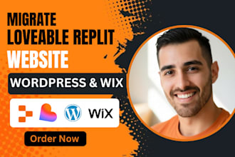 migrate replit loveable ai website to wordpress, wix rebuild ai website
