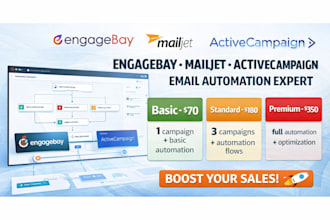 setup email marketing campaign automation via moosend ominsend engagebay mailjet
