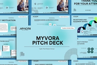 design busines pitch deck, investor deck, business proposal deck, prezi, keynote