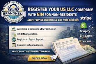 set up US llc ein for amazon shopify and dropshipping sellers irs ss4 forms