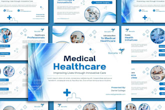 do medical, health and nutrition powerpoint design, canva fitness presentation
