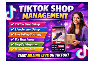setup tiktok shop live account manage live selling fix shop issue and grow sales