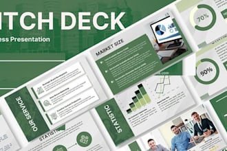 design powerpoint presentation, canva pitch deck, proposal and PPT template