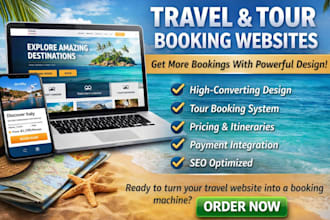 design tourism, tourist website tour website travel vacation booking website