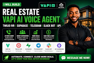 build real estate vapi ai voice agent twilio ivr supabase telegram slack bot api