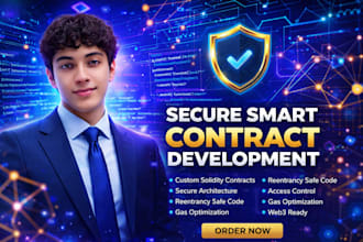 l develop secure solidity smart contracts for your web3 or defi project