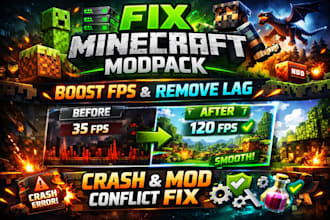 build fix optimize minecraft modpacks fix crashes lag mod conflicts boost fps