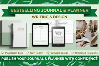 design and format your guided journal, layout and interior for KDP publishing