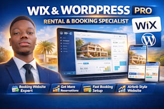 build a vacation rental, hotel booking or property website on wix or wordpress