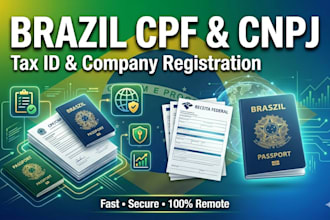 obtain brazil cpf, cnpj tax id and register your company